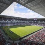 Vue du stade Atlantique Bordeaux Métropole lors de grands événements sportifs accueillant des milliers de spectateurs