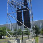 Système de sonorisation installé au Stade Atlantique Bordeaux Métropole pour la Fan zone du Crunch Creator