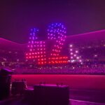 Show lumière dans le Stade Atlantique Bordeaux Métropole lors du Crunch Creator