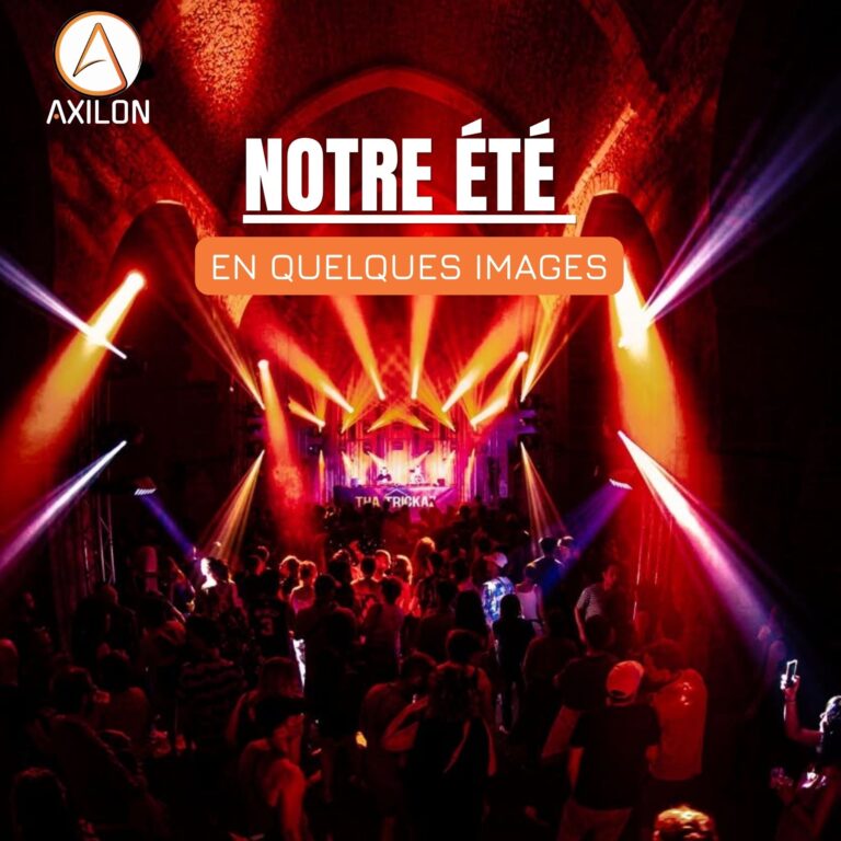 Retour en images sur la saison 2026 d'Axilon, prestataire technique événementiel, à travers des prestations de sonorisation, d'éclairage et de régie pour des concerts et événements accueillant du public.